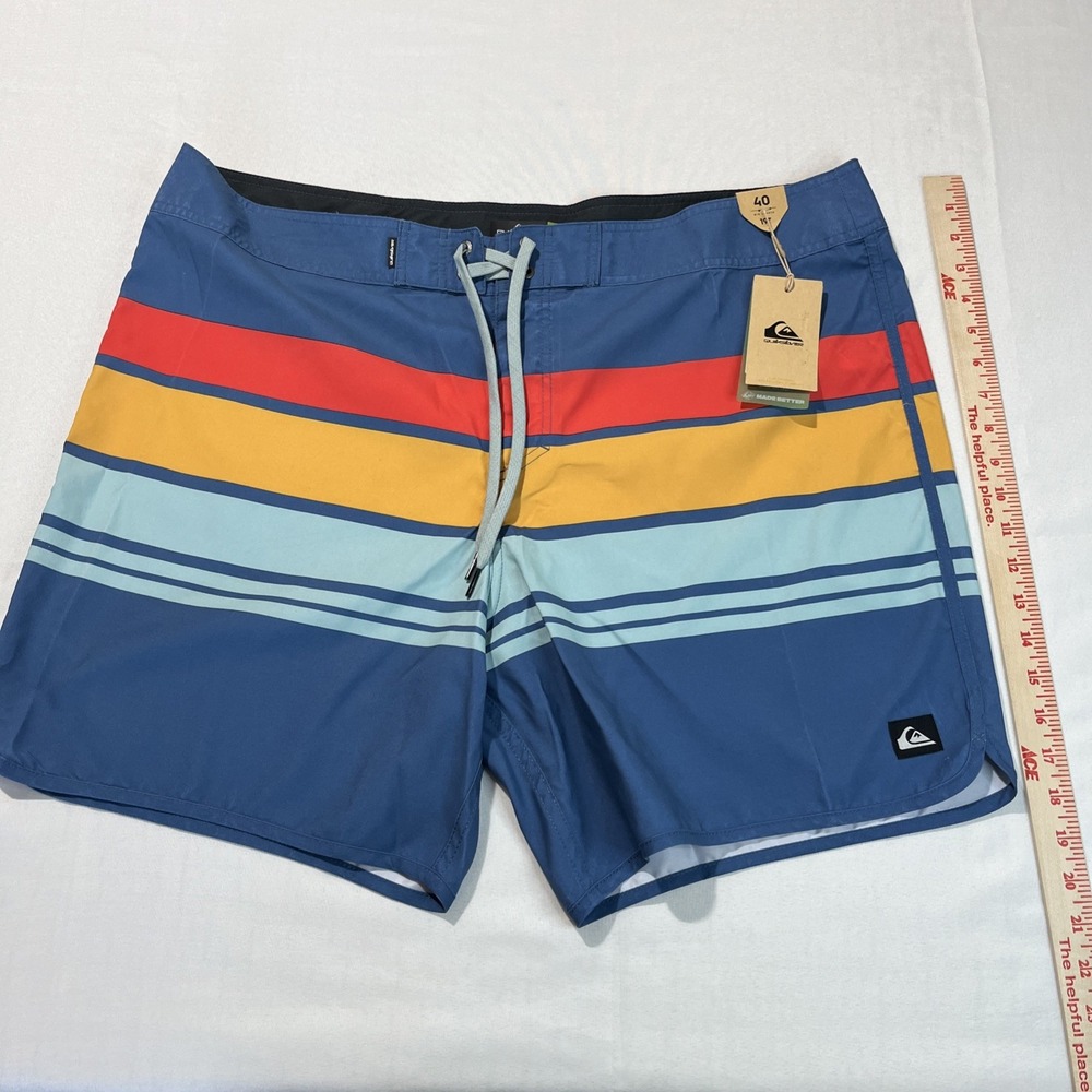 Quiksilver Everyday Stripe 19" Boardshorts - Star Sapphire - New Men's 40‎